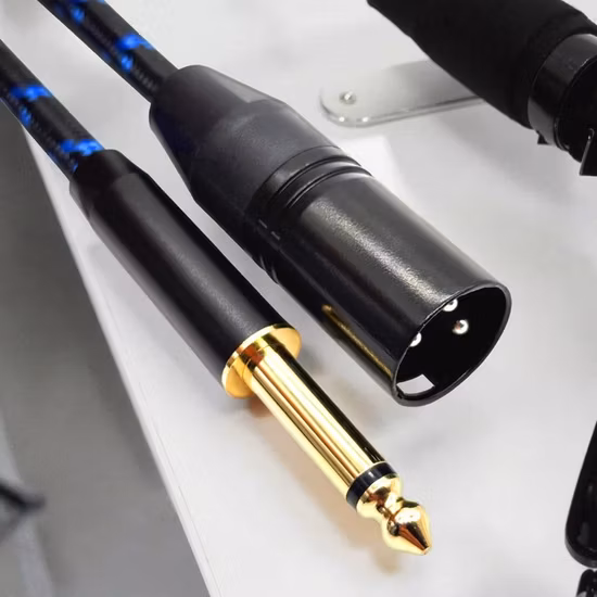 Двойной экранированный удлинительный спиральный кабель в рулоне, открытый заводской оптовый малошумящий гибкий микрофонный кабель, провод